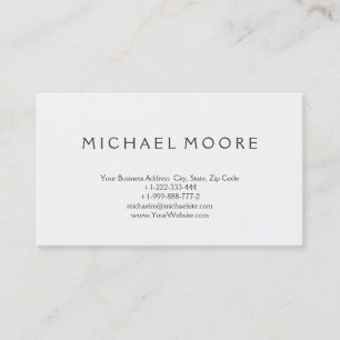 Minimalist Simple Plain Consultant Business Card