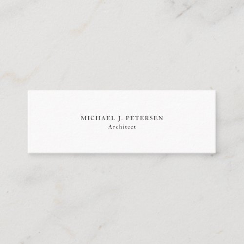 Minimalist simple plain professional template mini business card