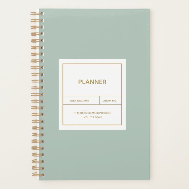 Minimalist Simple Planner Design (Front)