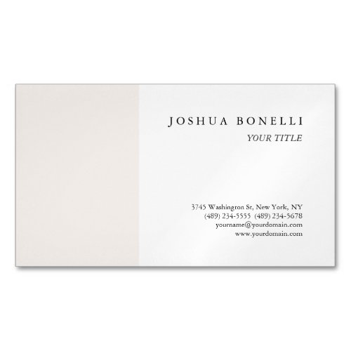 Minimalist Simple Professional Remarkable Business Card Magnet