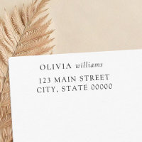 Minimalist Simple Professional Return Address