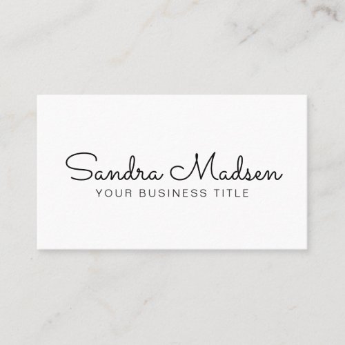 Minimalist Simple Professional Typography Business Card