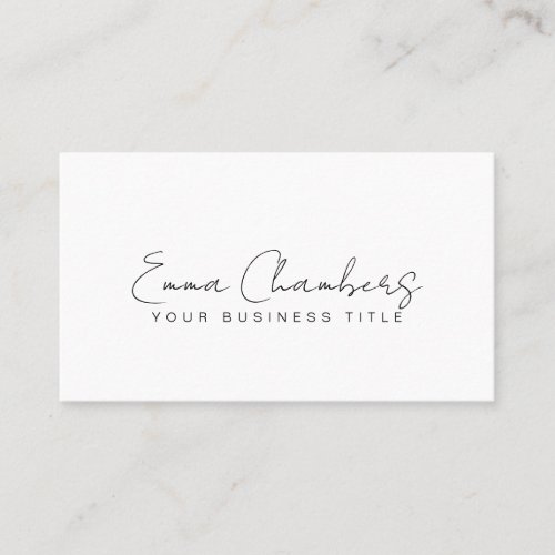 Minimalist Simple Professional Typography Business Card