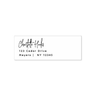 Minimalist Simple Return Address Self-inking Stamp