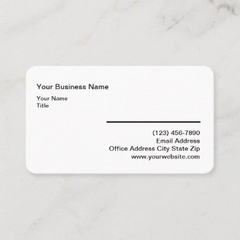 Minimalist Simple Rounded Corner Business Cards by Luckyturtle at Zazzle