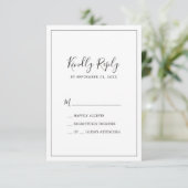 Minimalist Simple RSVP Card (Standing Front)