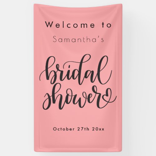 Minimalist Simple Script  Modern Bridal Shower Banner