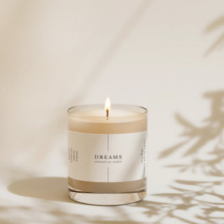 Minimalist Simple Soy Candle Black White Label