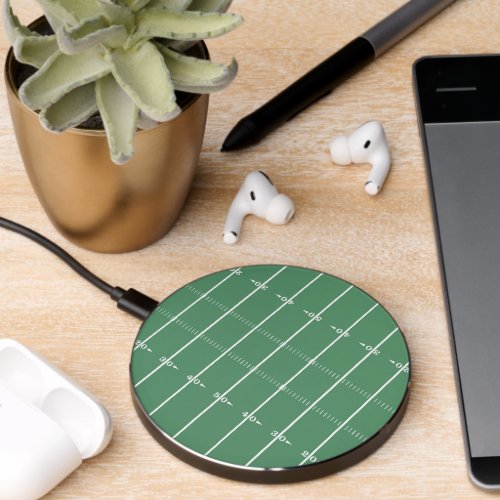 Minimalist Simple Sports Football Fun Whimsical Wireless Charger