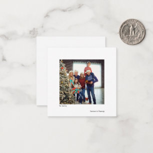 Minimalist Simple Typewriter Christmas Photo Note Card