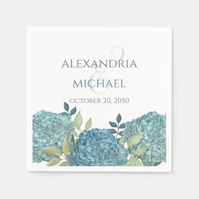 Minimalist Simple Wedding Calligraphy Template Nap Napkins (Front)