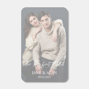 minimalist Simple wedding couple Photo Matchboxes
