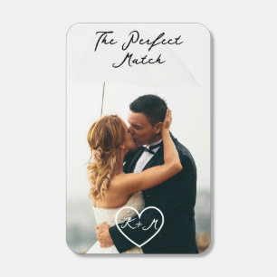 minimalist Simple wedding couple Photo Matchboxes