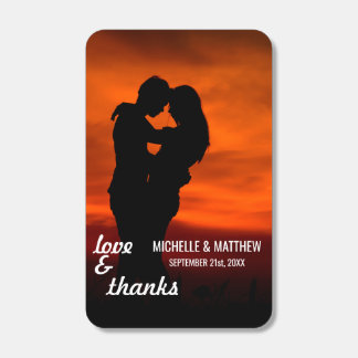 minimalist Simple wedding couple Photo Matchboxes