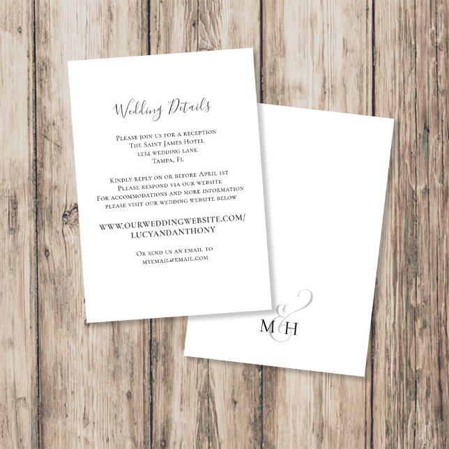 Minimalist Simple Wedding Details Website Template (Minimalist wedding details website template with clean design, elegant typography, and easy customiz)