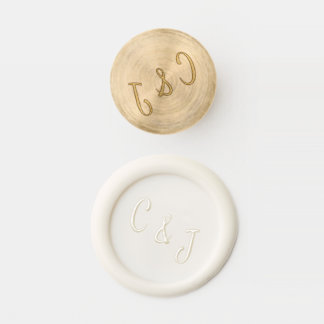 Minimalist Simple Wedding Monogram Wax Seal Stamp