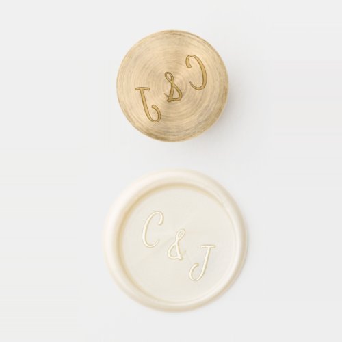 Minimalist Simple Wedding Monogram Wax Seal Stamp