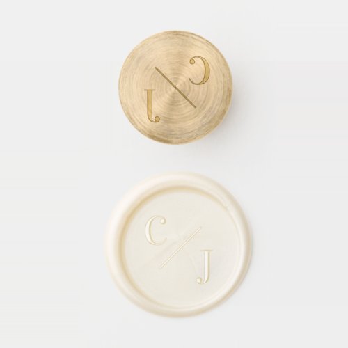 Minimalist Simple Wedding Monogram Wax Seal Stamp