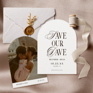 Minimalist Simple Wedding Photo Arch Save The Date