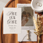 Minimalist Simple Wedding Photo  Save The Date<br><div class="desc">Modern Simple Wedding Photo Save the Dates</div>