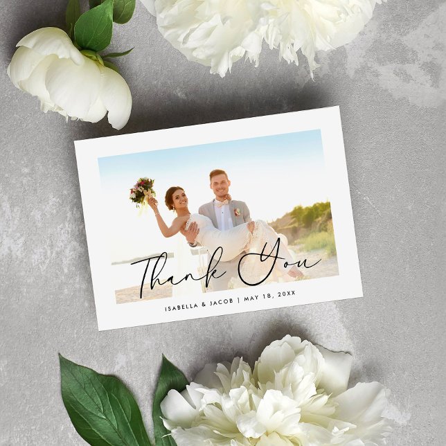 Minimalist Simple Wedding Photo Thank You (Creator Uploaded)