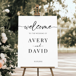 Minimalist Simple Wedding Welcome Sign 