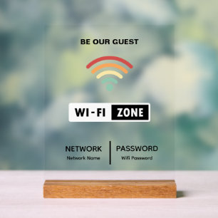 Minimalist Simple Wifi Password Acrylic Sign