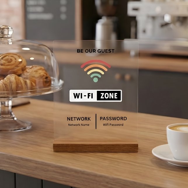 Minimalist Simple Wifi Password  Acrylic Sign (Creator Uploaded)