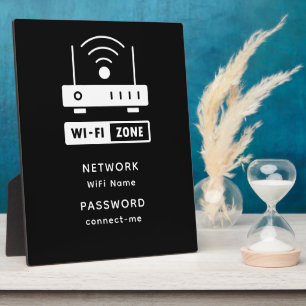 Minimalist Simple Wifi Zone Password Plaque