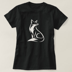 Minimalist Sitting Fox Silhouette T-Shirt