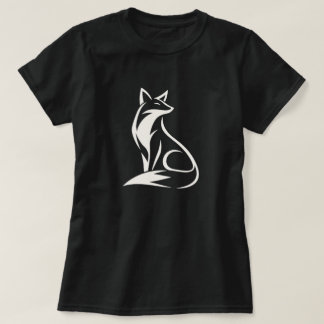 Minimalist Sitting Fox Silhouette T-Shirt