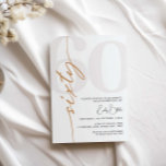 Minimalist Sixty 60th Birthday Party Invitation<br><div class="desc">This minimalist typography 60th birthday party invitation is perfect for a modern birthday party. The simple design features classic minimalist black and white typography with a modern feel. Customisable in any colour. Keep the design minimal and elegant, as is, or personalise it by adding your own graphics and artwork. For...</div>