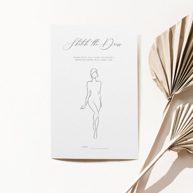 Minimalist Sketch The Dress Bridal Shower Game (Creator Uploaded)