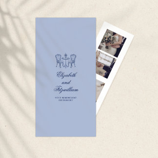 Minimalist Sketched Photo Booth Bookmark Holder Thank You Card
