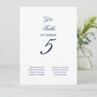 Minimalist Sketched Wedding Seating Chart Card