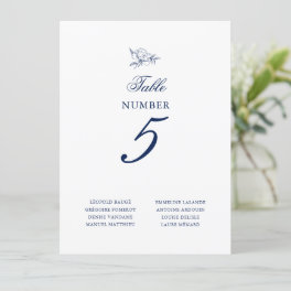 Minimalist Sketched Wedding Seating Chart Card