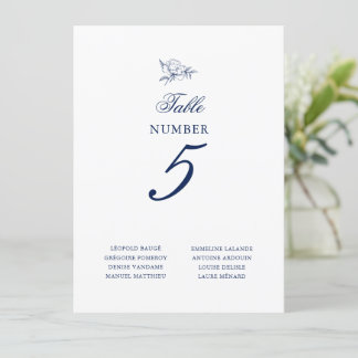 Minimalist Sketched Wedding Seating Chart Card