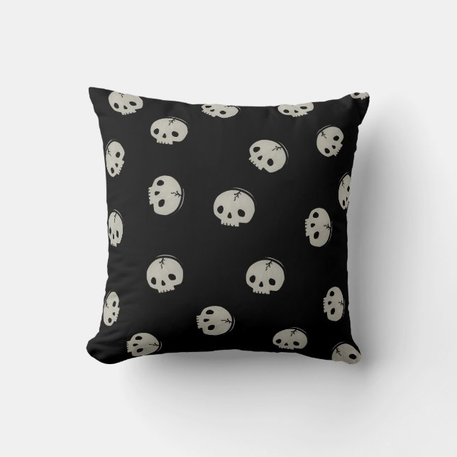  Minimalist Skull Pattern Aesthetic Phone case Throw Pillow (Front)