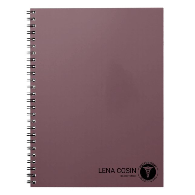 Minimalist Slate Phlebotomy Log Notebook (Front)