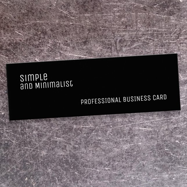 Minimalist slim black mini business card (Creator Uploaded)
