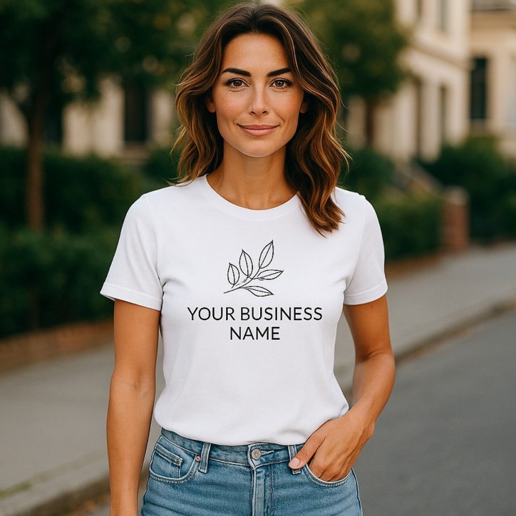 Minimalist Small Business Botanical White T Shirt