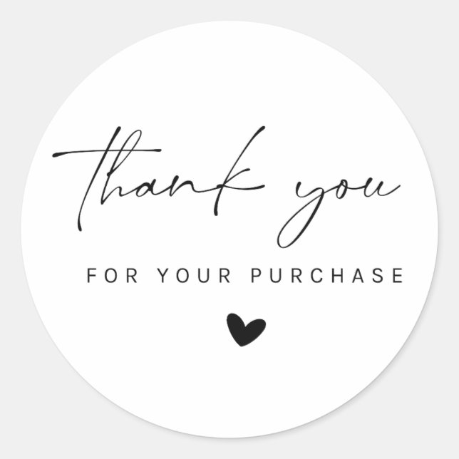  Minimalist Small Business Classic Round Sticker (Front)