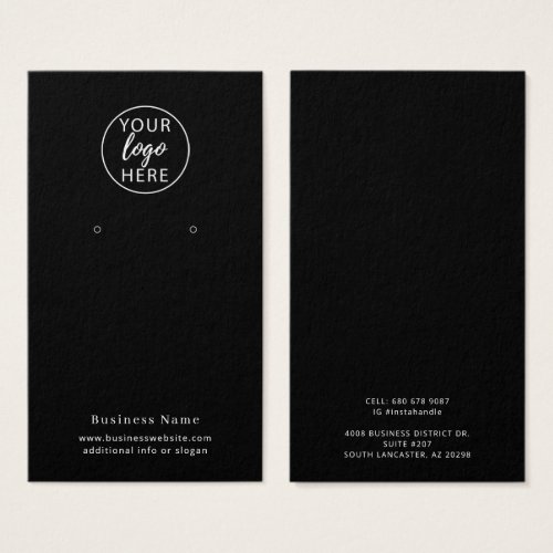 Minimalist Small Business Earrings Display Card