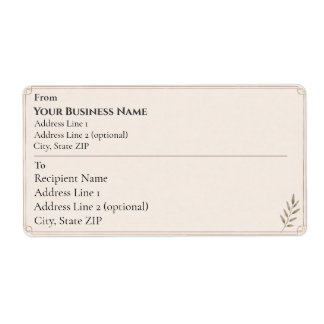 Minimalist Small Business Elegant Shipping Label