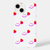 Minimalist Smiley Face iPhone Case - Cute Happy Vi