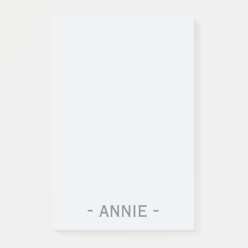 Minimalist Snow White Customizable 4 x 6 Post_it Notes