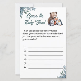 Minimalist Snowflake Baby Food Activity Card