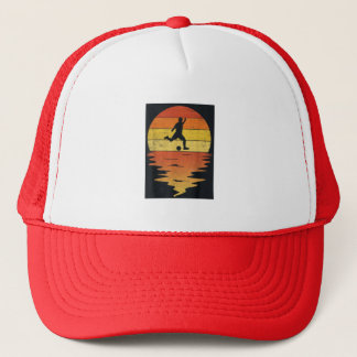 Minimalist Soccer Ball Line Art | Modern Football Trucker Hat