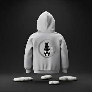 Minimalist Soccer Cat - Girls' Team Apparel Hoodie