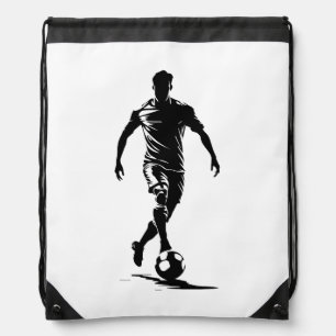 Minimalist Soccer Player Silhouette Art Backpack
